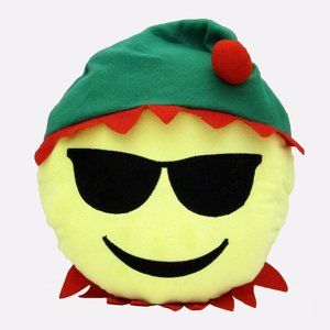 Emoji Christmas Just Cool Santa Plush Pillow